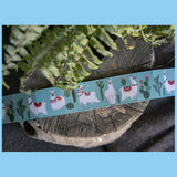 LAMŲ VAKARĖLIS - 4 cm pločio spausdintos juostos antkaklis