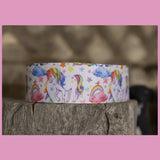 VIENARAGIŲ VAKARĖLIS - 4 cm pločio spausdintos juostos antkaklis