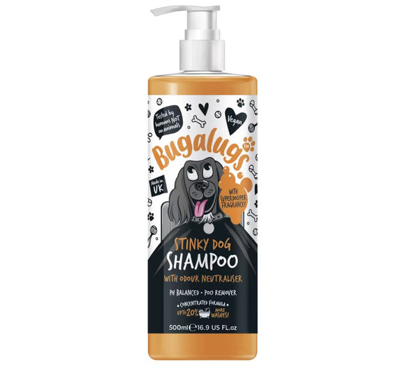 BUGALUGS Stinky Dog šampūnas, pašalinantis nemalonų kvapą, 500 ml. 1:10 koncentratas