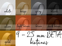 BioThane® diržo antkaklis su O žiedu - dvispalvis arba vienspalvis 1,3 - 2,5 cm pločio